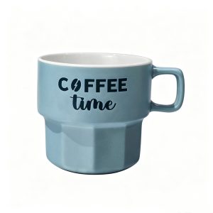 Coffee Time Blue Stack Mug