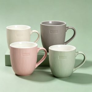 13OZ Morandi Color Collection of Ribbed Mugs