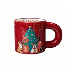 Holiday Puppy Ceramic Coffee Mug